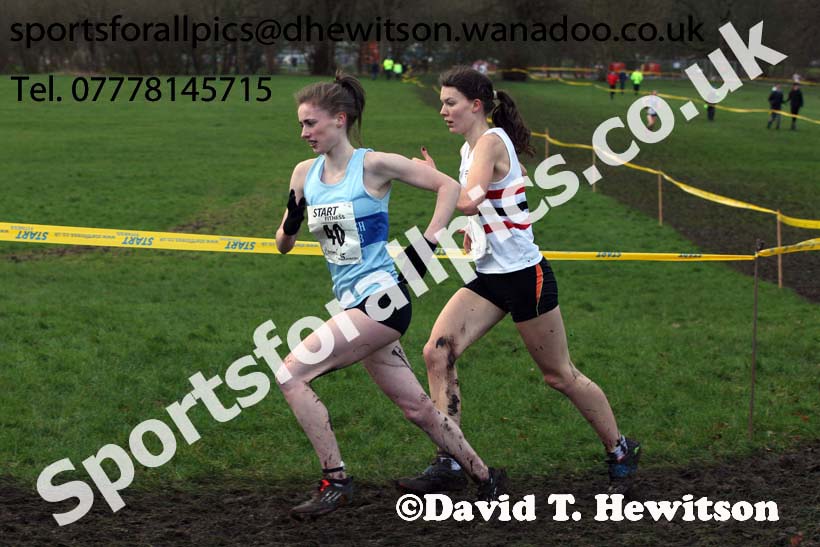 Womens under-20 Northern Cross Country Champs., Witton Park, Blackburn. Photo: David T. Hewitson/Sports for All Pics